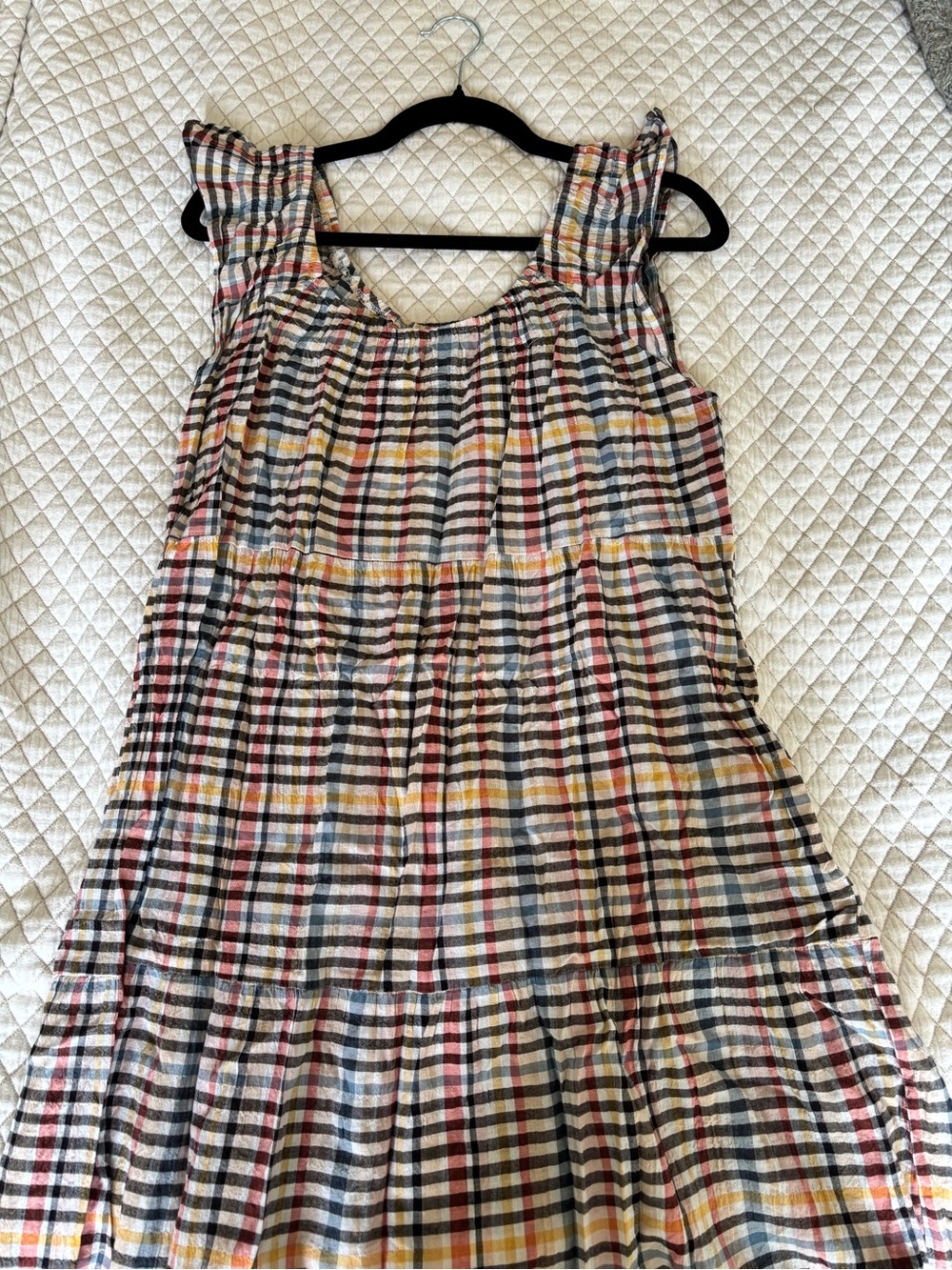 LOFT Multicolor Plaid Sleeveless Dress
